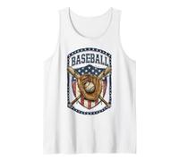 Patriotic Baseball Glove USA Flag Vintage Graphic Débardeur