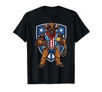 Patriotic Bison USA Shérif Cowboy Bull T-Shirt