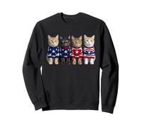 Patriotic Cat Squad Floral pour Les adorateurs de Chats Mignons Sweatshirt