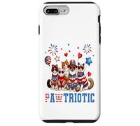 Patriotic Cats Pawtriotic Cool Drapeau américain du 4 Juillet Coque pour iPhone 7 Plus/8 Plus