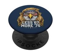 Patriotic Eagle Blonde Mullet | Moins de 67 Plus '76 pour l'Amérique PopSockets PopGrip Adhésif