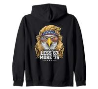 Patriotic Eagle Blonde Mullet | Moins de 67 Plus '76 pour l'Amérique Sweat à Capuche