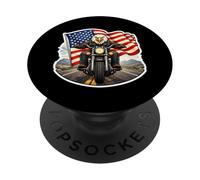 Patriotic Eagle Rider Classic American Motorcycle Lover Owner PopSockets PopGrip Adhésif