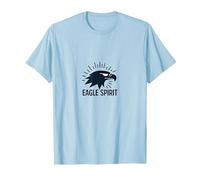Patriotic Eagle Spirit American Pride Graphique pour Homme T-Shirt, Homme, Bleu Céleste, L