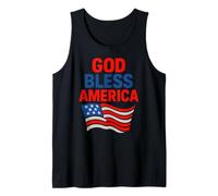 Patriotic Faith God Bless America Vintage Homme Chrétien Débardeur