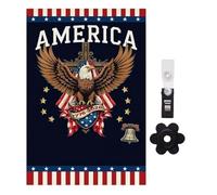 Patriotic Garden Flag, Eagle Commemorative Banner, 4th of July Yard Decoration, Independence Day Outdoor Porch Patio Display, Memorial Holiday Yard Art, for Home Party Celebration Use, Indoor Decor