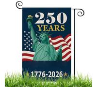 Patriotic Garden Flag - US 250th Double Sided 12x18 Inch Outdoor Banner Flag, Decorative Yard Flags for Home Porch Lawn Backyard | American Independence Memorial Day 4th of July