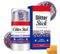 Patriotic Glitter Stick - Waterproof Face Paint | Red White Blue Śparkle