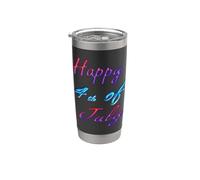 Patriotic Happy Fourth Juillet Freedom and Fireworks Art Gobelet isotherme en acier inoxydable double paroi