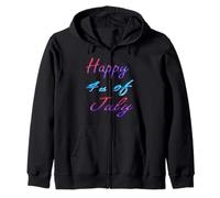 Patriotic Happy Fourth Juillet Freedom and Fireworks Art Sweat à Capuche