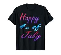 Patriotic Happy Fourth Juillet Freedom and Fireworks Art T-Shirt