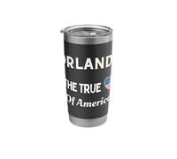 Patriotic Heart Orlando USA Le véritable cœur de l'Amérique Gobelet isotherme en acier inoxydable double paroi