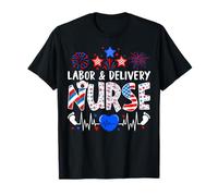 Patriotic Labor & Delivery Nurse 4th of July USA Pride T-Shirt