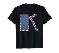 Patriotic Letter K | Stars and Stripes | First Last Name K T-Shirt