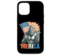 Patriotic Sasquatch with Flag Funny ‘Merica Design for Free Coque pour iPhone 12/12 Pro