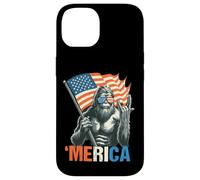 Patriotic Sasquatch with Flag Funny ‘Merica Design for Free Coque pour iPhone 14