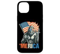 Patriotic Sasquatch with Flag Funny ‘Merica Design for Free Coque pour iPhone 14 Plus