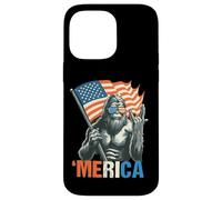 Patriotic Sasquatch with Flag Funny ‘Merica Design for Free Coque pour iPhone 14 Pro Max