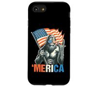 Patriotic Sasquatch with Flag Funny ‘Merica Design for Free Coque pour iPhone SE (2020) / 7 / 8