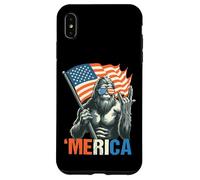 Patriotic Sasquatch with Flag Funny ‘Merica Design for Free Coque pour iPhone XS Max
