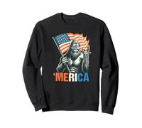 Patriotic Sasquatch with Flag Funny ‘Merica Design for Free Sweatshirt