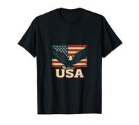 Patriotic USA - Aigle, Drapeau américain T-Shirt Graphique avec Valeur