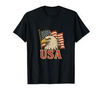 Patriotic USA - Aigle, Drapeau américain T-Shirt Graphique avec Valeur