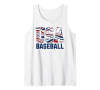 Patriotic USA American Flag Baseball players Débardeur