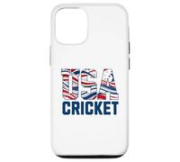 Patriotic USA American Flag, Cricket Sports Fan Coque pour iPhone 12/12 Pro
