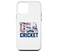Patriotic USA American Flag, Cricket Sports Fan Coque pour iPhone 12 Mini