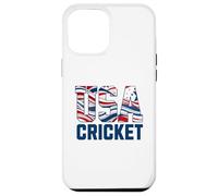 Patriotic USA American Flag, Cricket Sports Fan Coque pour iPhone 12 Pro Max