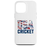 Patriotic USA American Flag, Cricket Sports Fan Coque pour iPhone 13 Pro Max