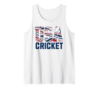 Patriotic USA American Flag, Cricket Sports Fan Débardeur
