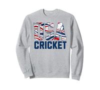 Patriotic USA American Flag, Cricket Sports Fan Sweatshirt