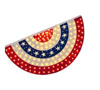 Patriotics Drapeau de ventilateur lumineux à LED pour 250e anniversaire de mariage Bannières pour décoration extérieure avec rayures et étoiles