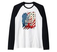 Patriotique 250 Ans de survol d'avion 1776 2026 Manche Raglan