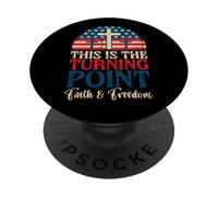 Patriotique Américain Turning Point Drapeau américain PopSockets PopGrip Adhésif