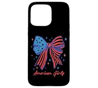 Patriotique Bow American Girly Shirt Stars and Stripes Art Coque pour iPhone 15 Pro Max