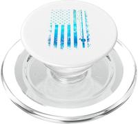 Patriotique du 4 Juillet Drapeau américain pêcheur pêcheur PopSockets PopGrip pour MagSafe