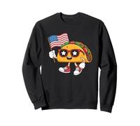 Patriotique Kawaii Taco Independence Day 4 Juillet Foodie Sweatshirt