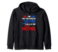 Patriotique, Mon Soldat préféré m'appelle mère, Fils, Fille Sweat à Capuche