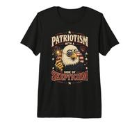 Patriotisme avec Scepticisme - T-Shirt Aigle T-Shirt Haut de Gamme