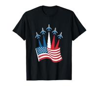 Patriotisme Avions Drapeau Américain T-Shirt