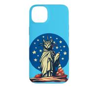 Patriotisme Cat Lady Liberty Freedom Independence 4 Juillet Coque pour iPhone 14 Plus