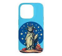Patriotisme Cat Lady Liberty Freedom Independence 4 Juillet Coque pour iPhone 14 Pro