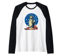 Patriotisme Cat Lady Liberty Freedom Independence 4 Juillet Manche Raglan