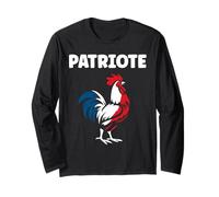 Patriotisme fierté France Simple Patriote Coq Français Manche Longue