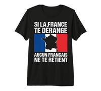 Patriotisme France Fierté Drapeau Tricolore Français T-Shirt Haut de Gamme
