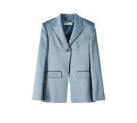 Patrizia Pepe - Blazer en satin avec découpe - Femme - Vestes - Bleu - Taille: 38 FR