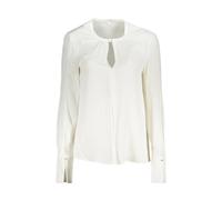 Patrizia Pepe - Blouse en viscose crêpée - Femme - Blouses et Chemises - Blanc - Taille: 42 FR